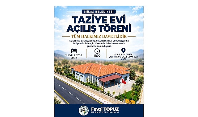 Milas Belediyesi Taziye Evi’nin Açılış Töreni Gerçekleştirilecek